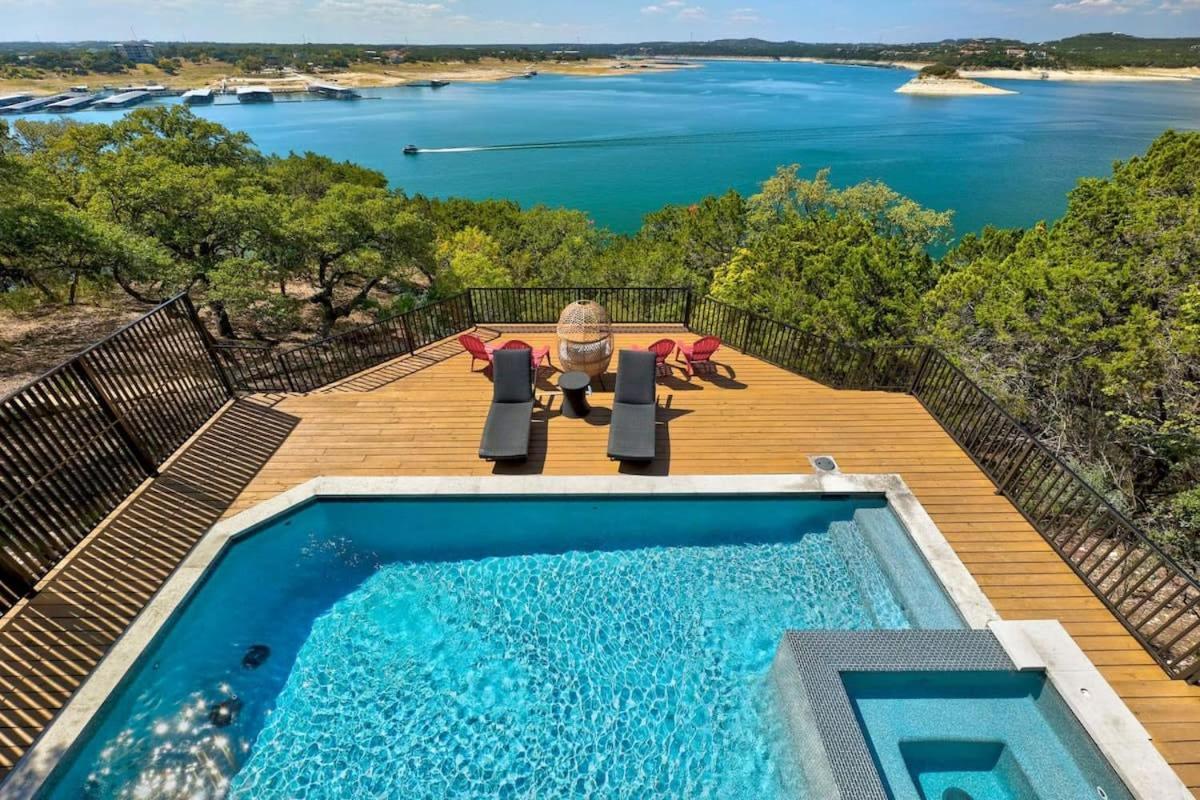 Atlantis On Lake Travis Pool Hot Tub Dock Villa Leander Eksteriør billede