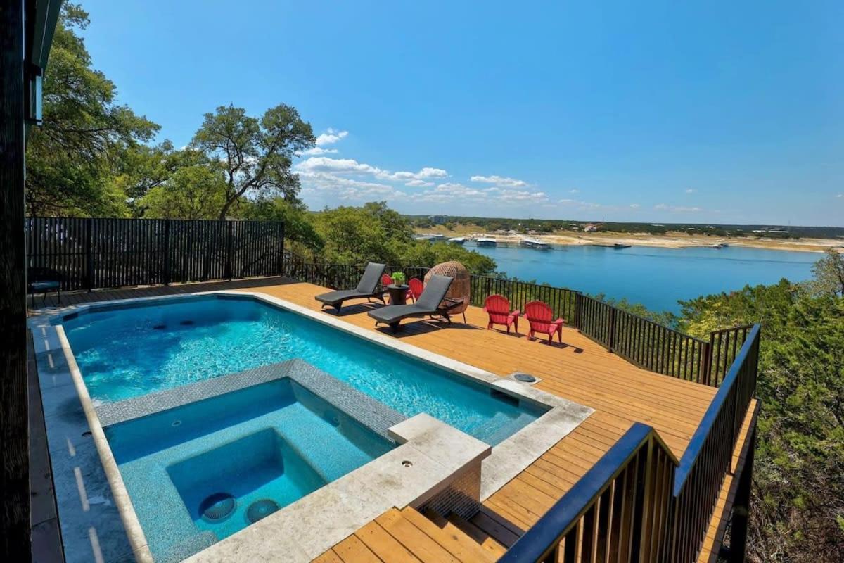 Atlantis On Lake Travis Pool Hot Tub Dock Villa Leander Eksteriør billede